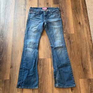 Hollister Flare Jeans Low-rise Y2k Pink Label  Juniors 5 long
